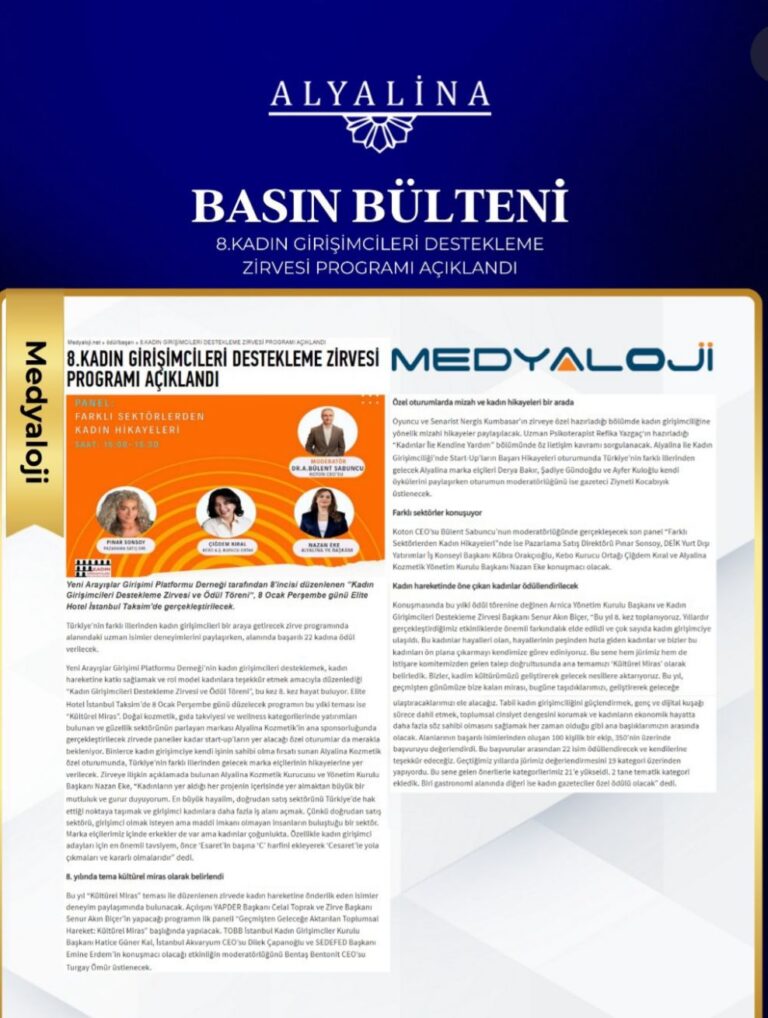 Kadın Girişimcileri Destekleme Zirvesi-Medyaloji